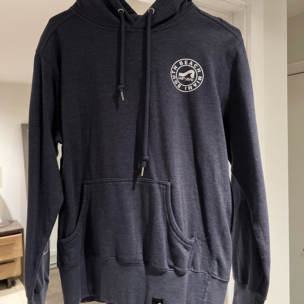 South Beach Miami Large Hoodie Gray/Blue